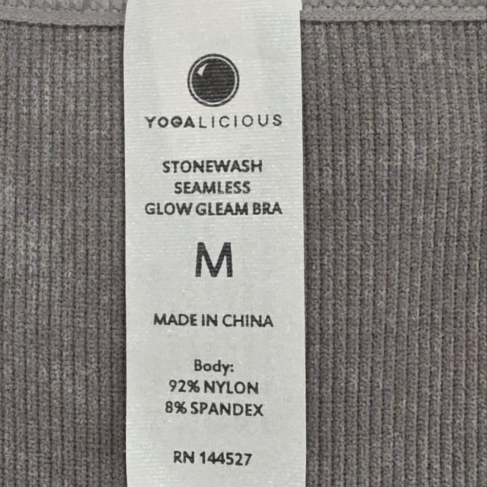 Yogalicious Stonewash Seamless Glow Gleam Bra - Medium - Picture 4 of 9